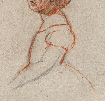 ELMA MARY GOVE (1832-1921) Pastel Drawing LADY WEARING HAT - AMERICAN ARTIST2