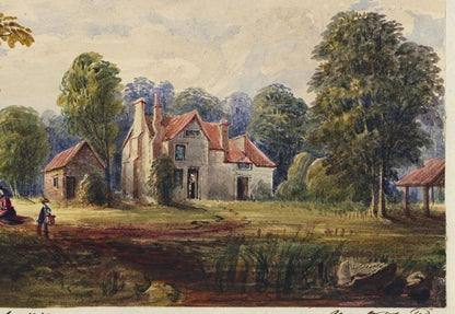 Mary Webster (1794-1883) Watercolour Painting - Cottage At Sudbury London 18416