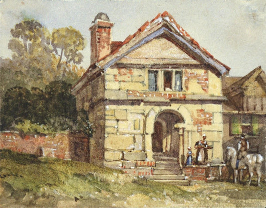 Style Of Samuel Prout Exeter Miniature Watercolour Painting 19th Century0