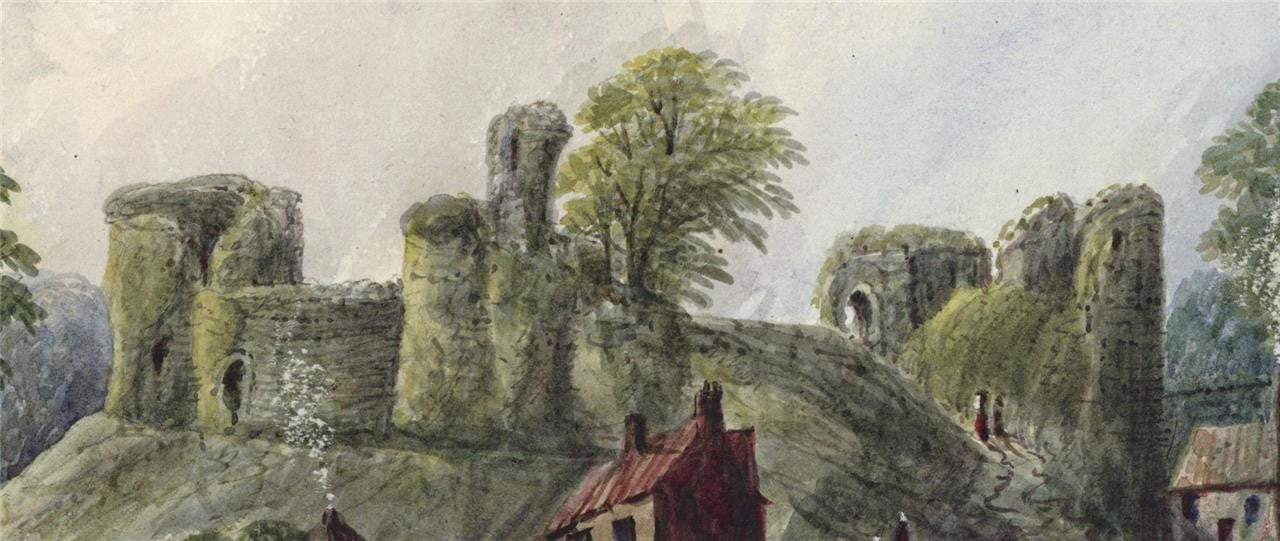 Mary Webster (1794-1883) - Watercolour Painting - Pevensey Castle 18429