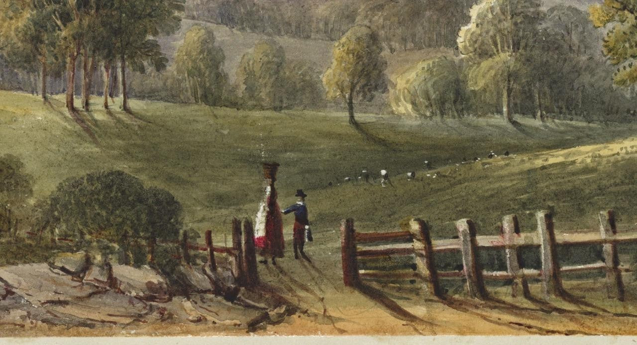 Mary Webster (1794-1883) Watercolour Painting - Harrow On The Hill London 18385