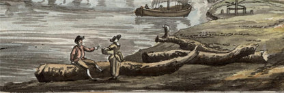 Datchet Bridge River Thames - Antique Watercolour Painting - Early 19th Century6