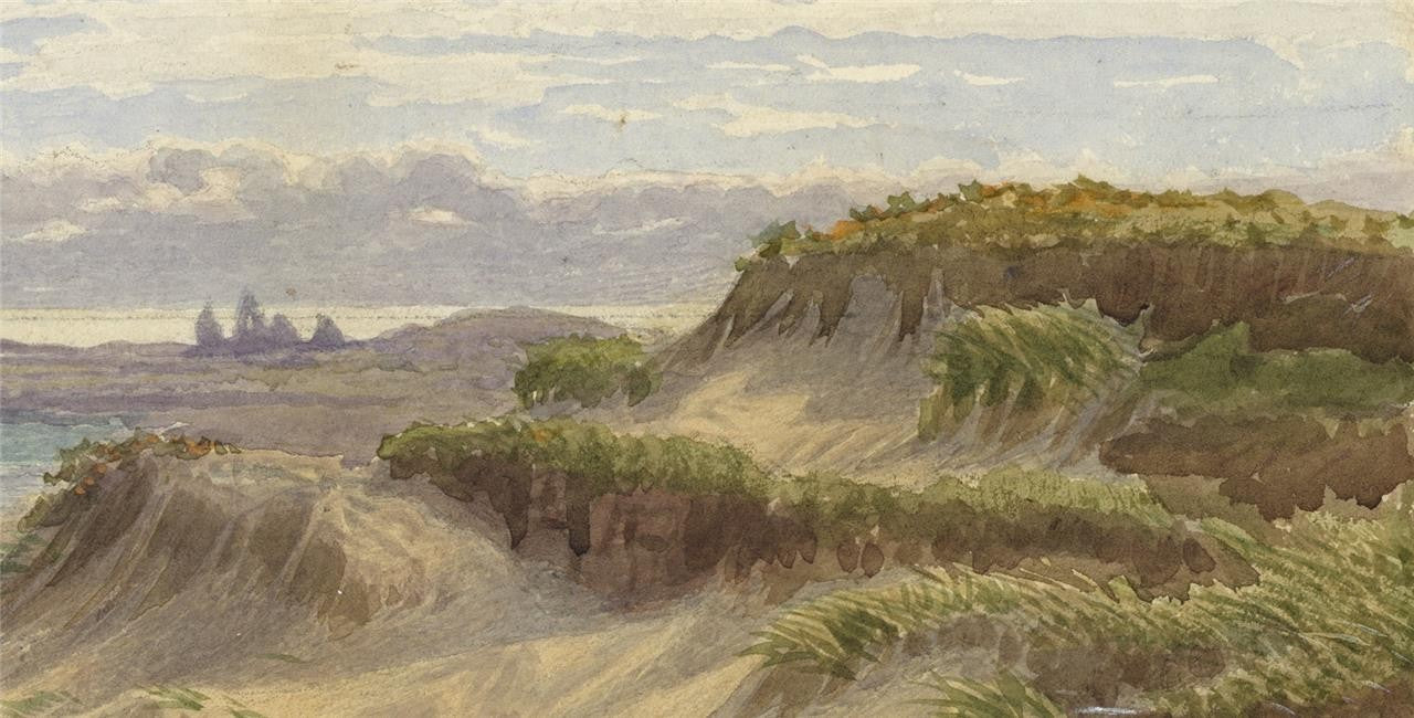 Samuel Phillips Jackson - Watercolour Painting - Sand Dunes Coastal Landscape9