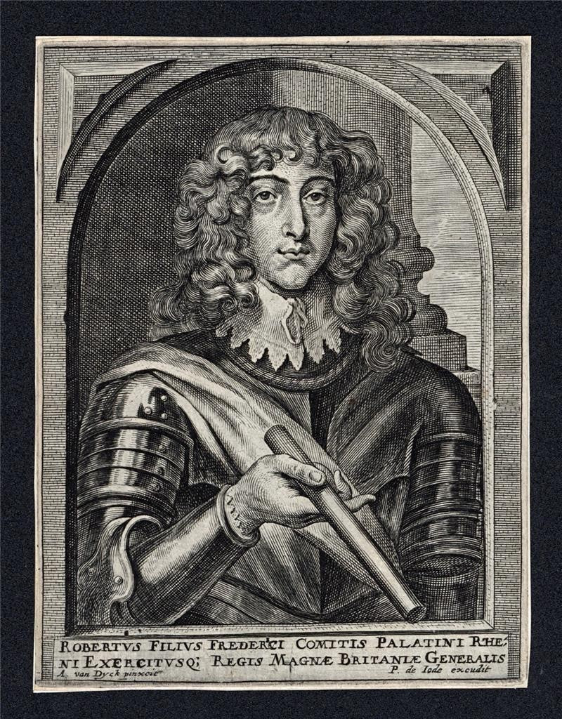 Pieter de Jode II After Van Dyck - Line Engraving Prince Rupert, Count Palatine1