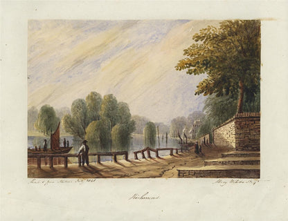 Mary Webster (1794-1883) Watercolour Painting Richmond London 184110
