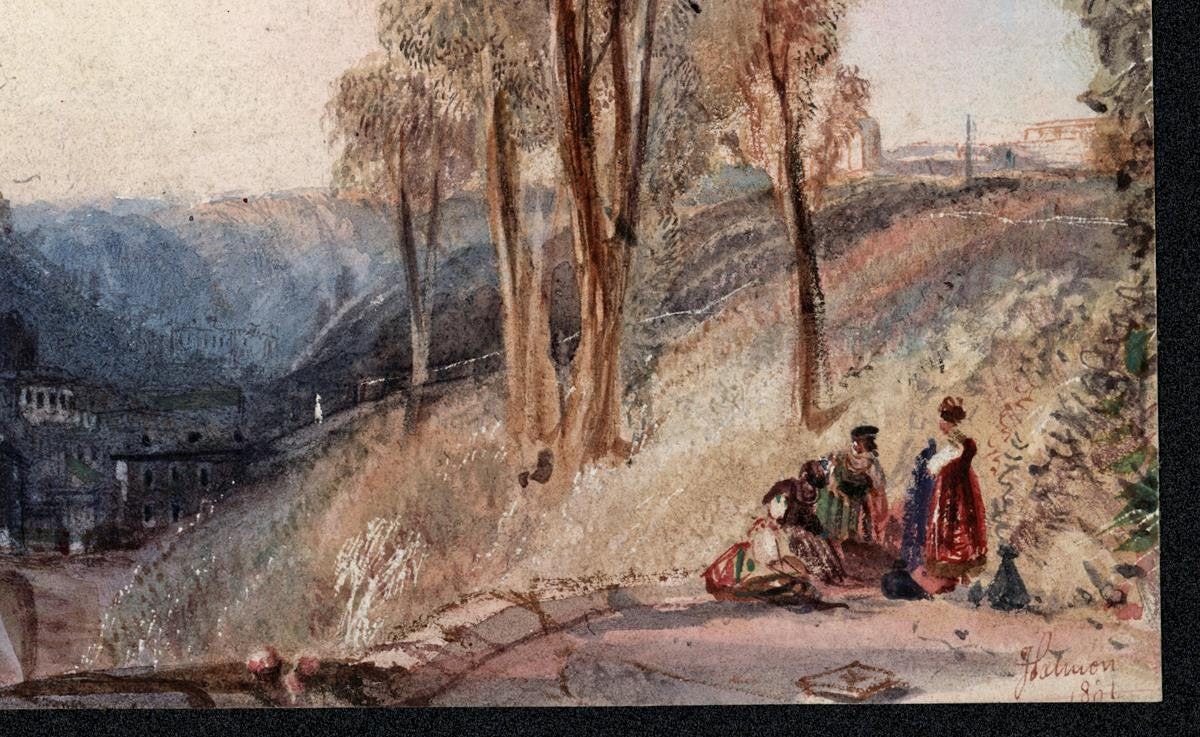 POSSIBLY JOHN FRANCIS SALMON Small Watercolour Painting 1861 - LANDSCAPE6