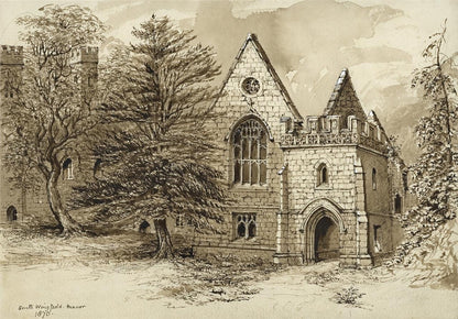South Wingfield Manor Derbyshire 1870 - Watercolour Painting - 19th Century0