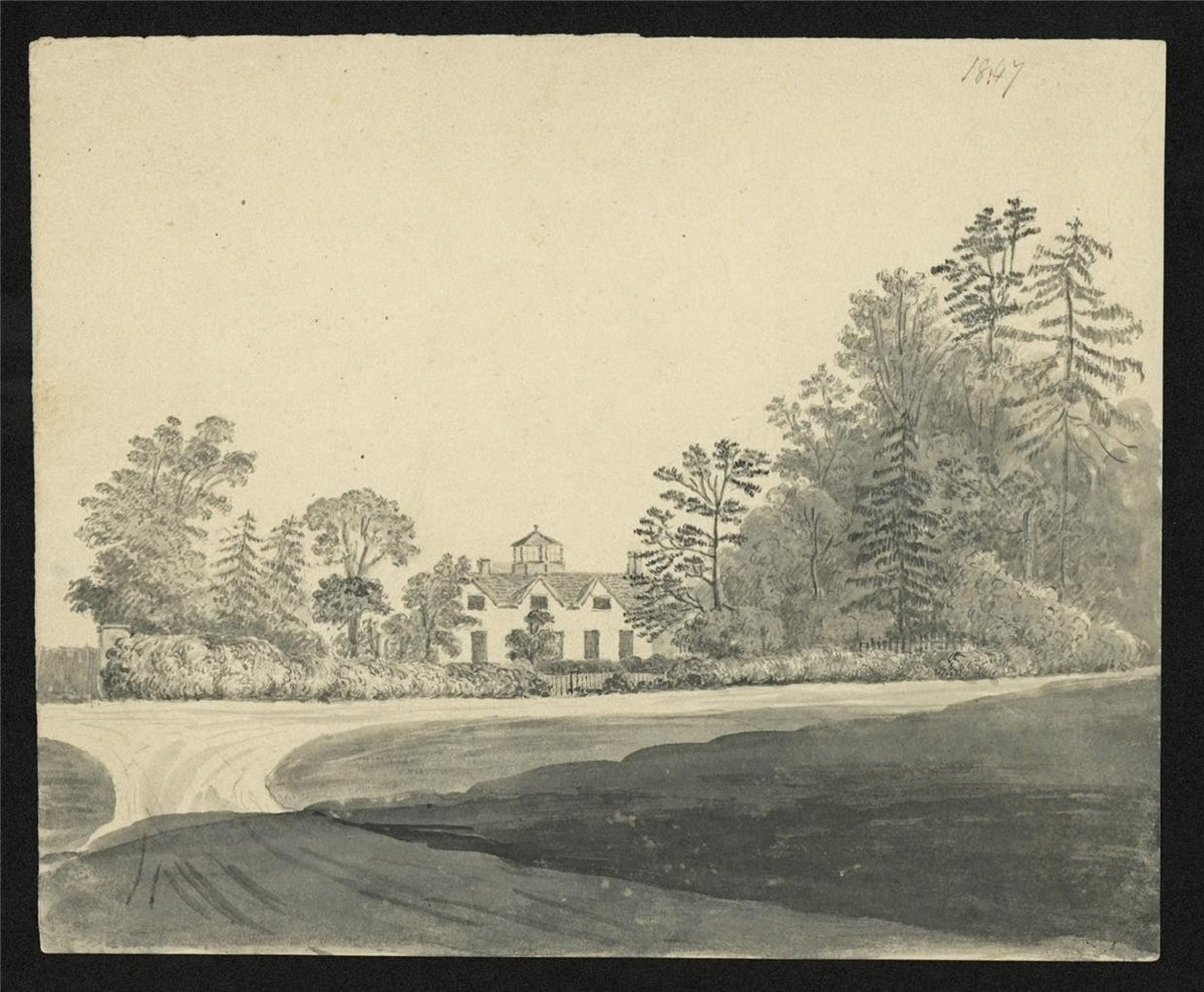 James Wilcox (1778-1865) Watercolour Painting - Chigwell Row - 18471