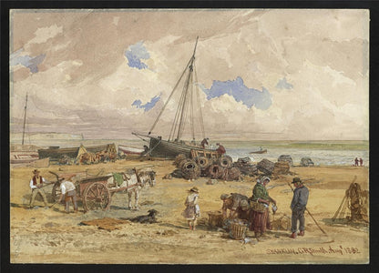 G. R. Smith Watercolour Painting Shanklin Isle Of Wight 1882  19th Century1