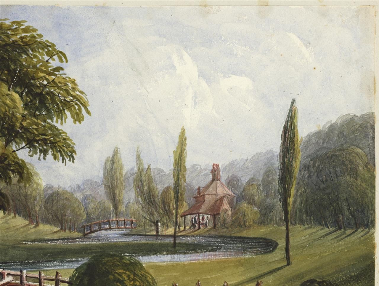 Mary Webster Watercolour Painting Fishing Cottage Chenies Buckinghamshire 18489