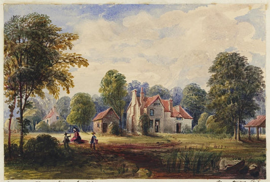 Mary Webster (1794-1883) Watercolour Painting - Cottage At Sudbury London 18410