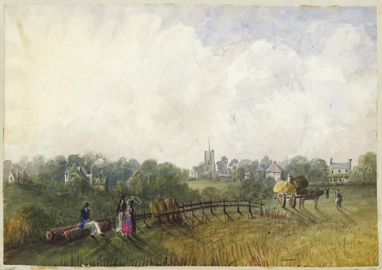 Mary Webster (1794-1883) Watercolour Painting - St Peter's Broadstairs Kent 18430