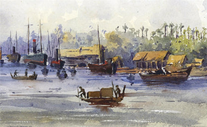 Arthur Herbert Hussey Watercolour Painting Saigon Ho Chi Minh City Vietnam 19085