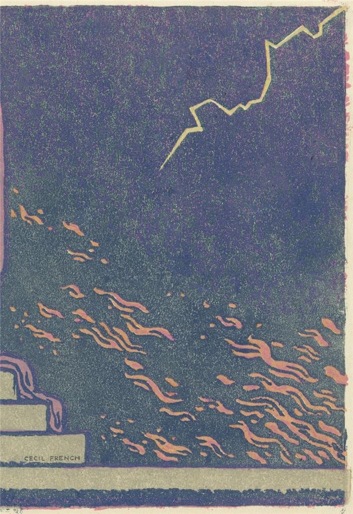 Cecil French (18791953) Pencil Signed Woodcut  A Tragic Poet5