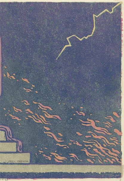 Cecil French (18791953) Pencil Signed Woodcut  A Tragic Poet5