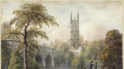 Mary Webster (1794-1883) Watercolour Painting - Magdalen College Oxford 18407