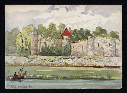 Allington Castle Kent Small Watercolour Painting - James Foster Wadmore2