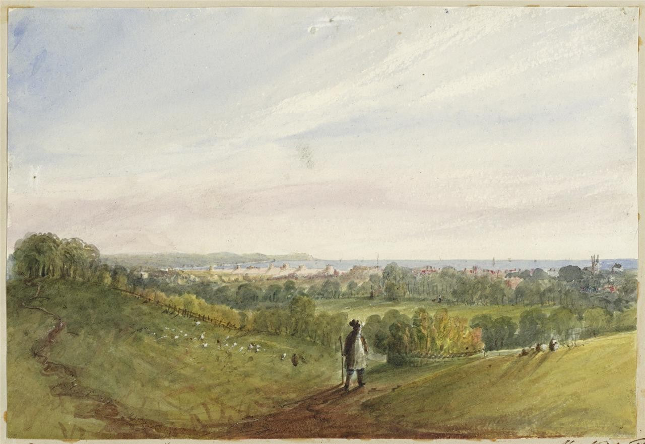 Mary Webster (1794-1883) Watercolour Painting Near Compton Place Eastbourne 18420