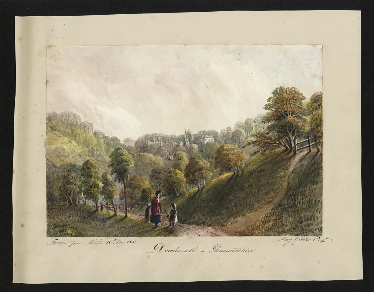 Mary Webster (1794-1883) - Watercolour Painting Dowdeswell Near Cheltenham 18401