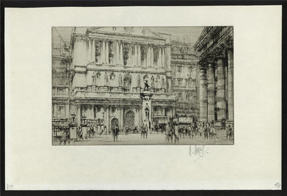 William Walcot (1874-1943) Pencil Signed Etching The Bank Of England London1