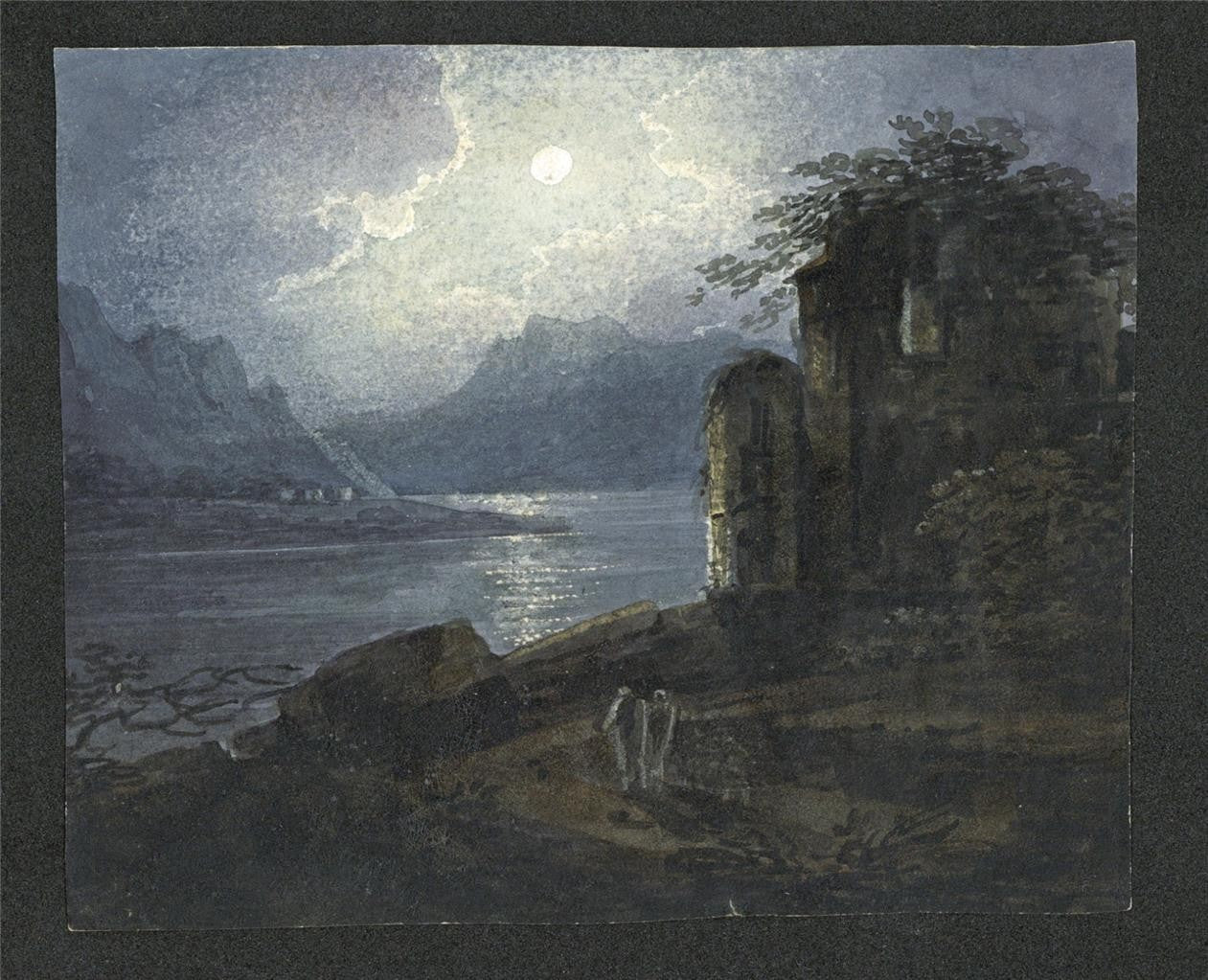 Signed D'Oyly Small Watercolour Painting 19th Century1