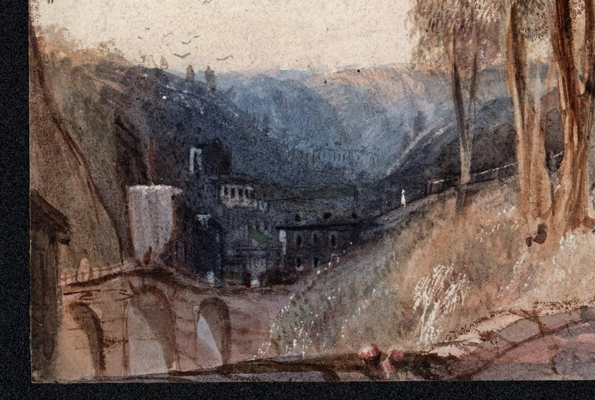 POSSIBLY JOHN FRANCIS SALMON Small Watercolour Painting 1861 - LANDSCAPE5
