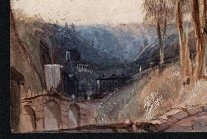 POSSIBLY JOHN FRANCIS SALMON Small Watercolour Painting 1861 - LANDSCAPE5