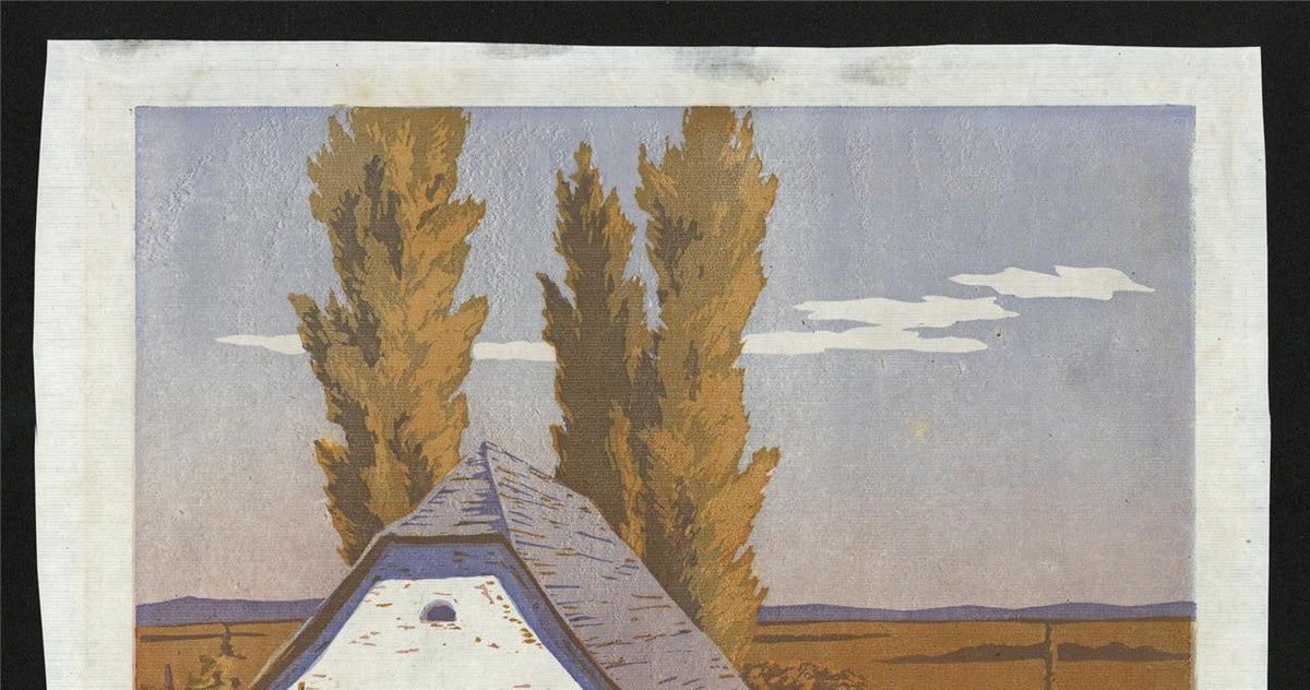 Carl Rotky (1891-1977) Pencil Signed Woodcut - Trees & Cottage In Landscape3