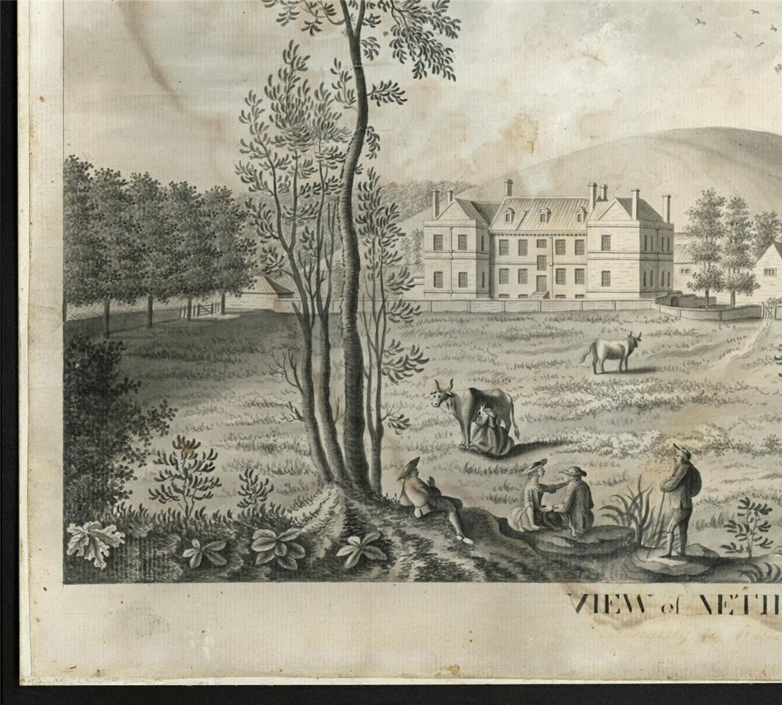 View Of Nethercot House Watercolour Painting Late 18th / Early 19th Century15