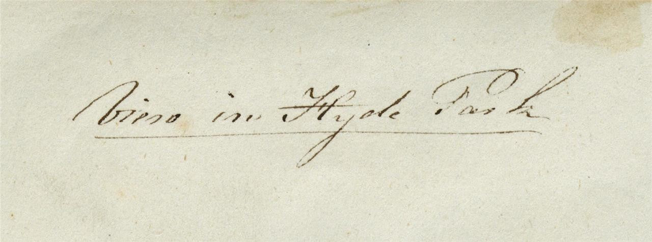 Mary Webster (1794-1883) Watercolour Painting Soldiers In Hyde Park London 18423