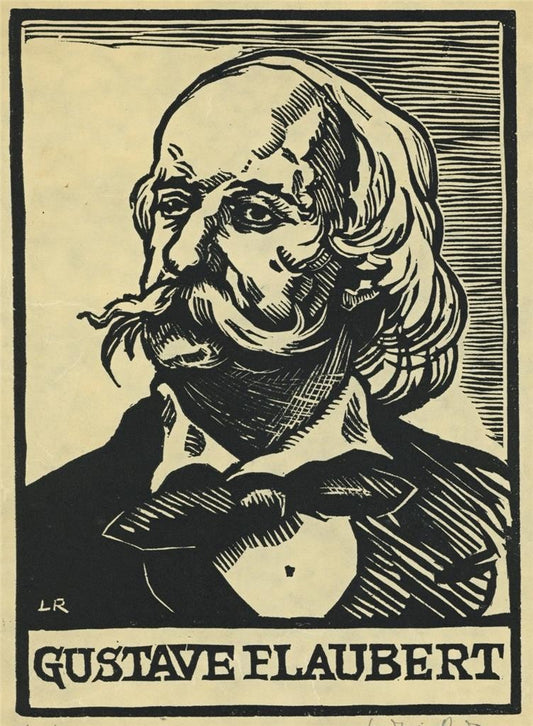 Ludovic-Rodo Pissarro (1878-1952) Signed Wood Engraving - Gustave Flaubert0