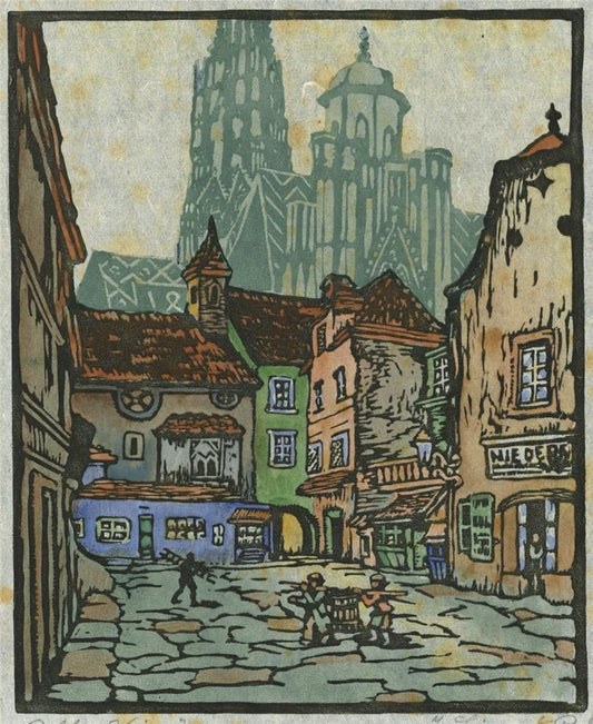 Josephine Siccard-Redl (1878-1938) - Woodcut Signed In Pencil - Vienna Austria0