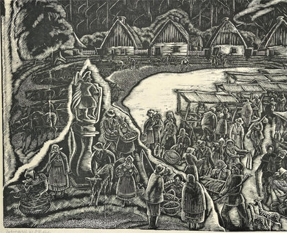 Stefan Mrozewski (1894-1975) Woodcut Signed In Pencil - Village In Poland - 19328