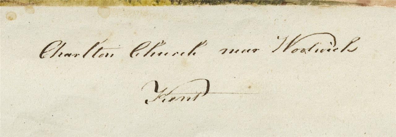 Mary Webster Watercolour Painting Charlton Church Woolwich Greenwich London 18413