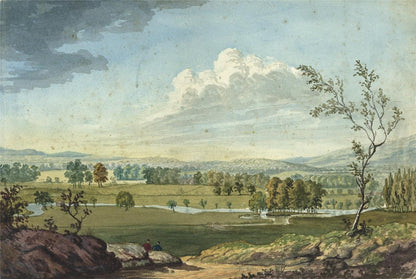 James Wilcox (1778-1865) Watercolour Painting - Landscape Near Northampton 18200
