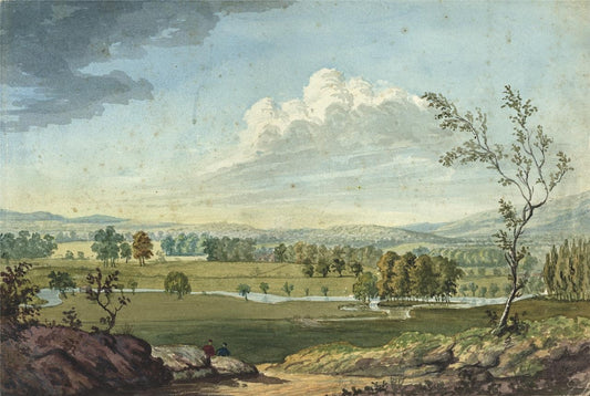 James Wilcox (1778-1865) Watercolour Painting - Landscape Near Northampton 18200