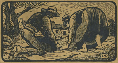 Ludovic-Rodo Pissarro (1878-1952) Signed Wood Engraving - Figures In Landscape0