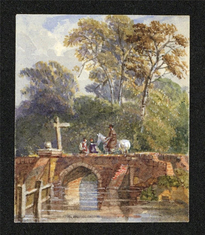 Style Of Samuel Prout Near Salisbury Miniature Watercolour Painting 19th Century1