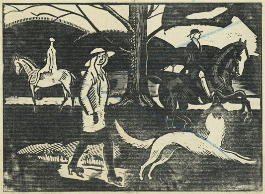 Ludovic-Rodo Pissarro (1878-1952) Antique Wood Engraving - Hyde Park London0