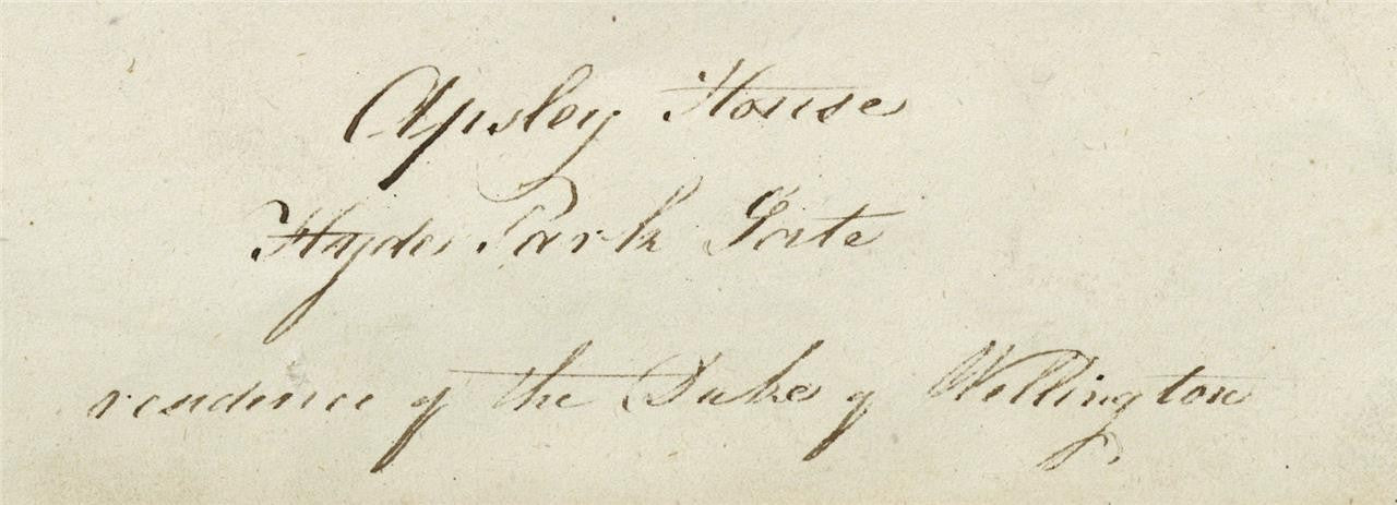 Mary Webster (1794-1883) Watercolour Painting Apsley House Hyde Park London 18414