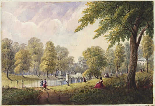 Mary Webster (1794-1883) Watercolour Painting Serpentine Kensington London 18420