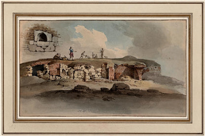 Ruins Of Sanctuary Church Westminster London Watercolour Painting 19th Century7