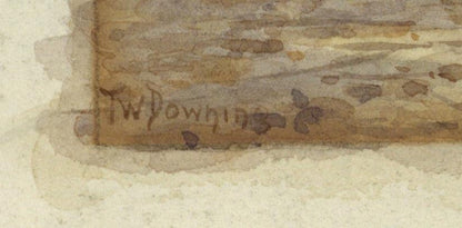 T W Downing Antique Watercolour Painting The Old Crown Birmingham1