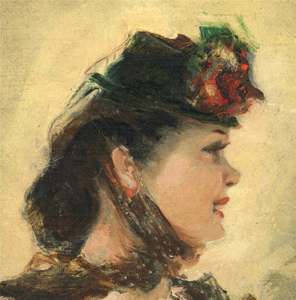 William Henry Barribal - Oil Painting - Portrait Of A Lady - 20th Century6