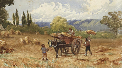 David Hall McKewan - Watercolour Painting - Farming Landscape - 19th Century2