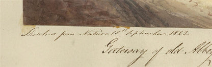 Mary Webster (1794-1883) Watercolour Painting Gateway Old Abbey Wilmington 18423