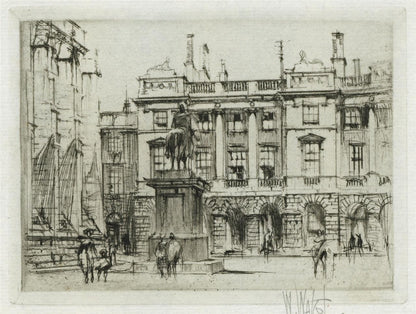 William Walcot (1874-1943) Signed Etching Parliament Square Edinburgh Scotland0