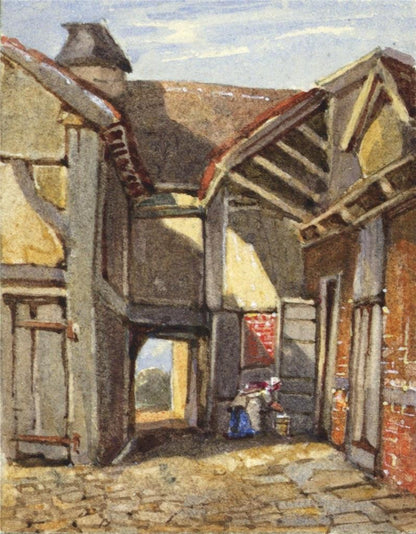 Style Of Samuel Prout Twickenham Miniature Watercolour Painting 19th Century0