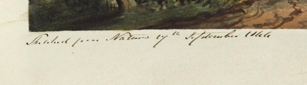 Mary Webster (1794-1883) Watercolour Painting Elgin Cathedral Scotland 18443