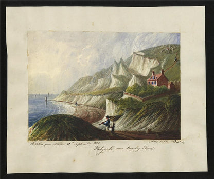 Mary Webster (1794-1883) Watercolour Painting Holywell Eastbourne 18501